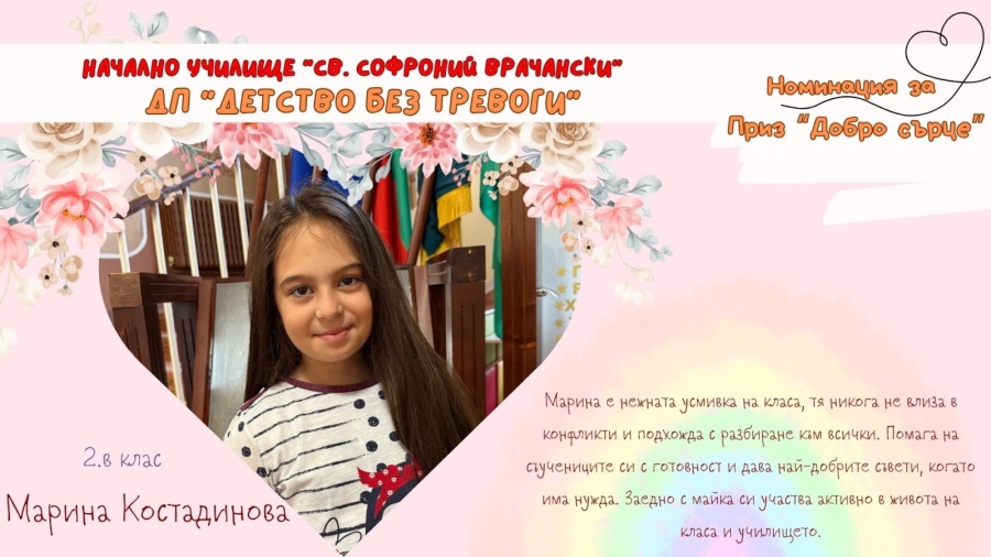 Гласуване за приз „Добро сърце“